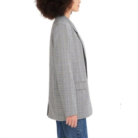 Steve Madden Oversized Grey Plaid Blazer Women's Size XXL (16) NWT - Picture 3 of 7